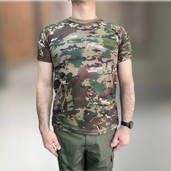 Футболка Мультикам тактична, Flas Tactical, розмір 3XL, кишені та місця під шеврони з боків на руках