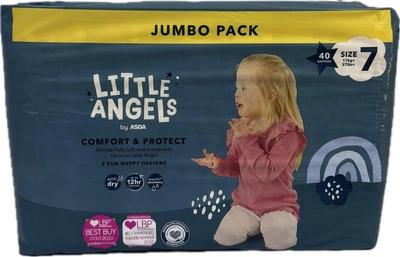 Підгузки Little Angels by ASDA comfort&protect 7 розмір, 17+ кг, 40 шт