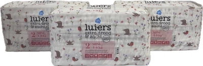 Екологічні підгузки 2 розміру Albert Heijn luiers extra droog&zacht 4-8 кг. BOX 135 шт