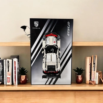Арт Держатель Рамка на Стену 80x50 см. для Фирменного Конструктора Technic (42096) Porsche 911 RSR / Порше / Type-E