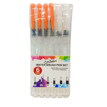 Набор кистей с резервуаром Xin Bowen Waterbrush 6шт (01,02,03,04,07,10) №0354