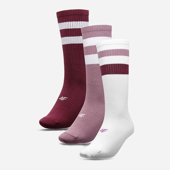 Набор мужских носков высоких хлопковых 4F Socks Cas U206 4FAW23USOCU206-91S 43-46 3 пары Разноцветный (5904698393299)