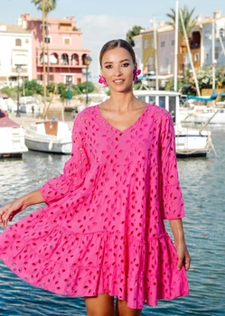 Женская туника прошва Fresh Cotton 4070 F-011 C 48(XL) Фуксия