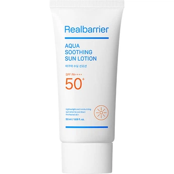 Солнцезащитный лосьон Real Barrier Aqua Soothing Sun Lotion SPF50+PA++++ с охлаждающим действием 50 мл