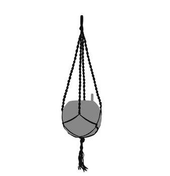 Подвес Lechuza Macramé Boho 90 черный 85см (13878)