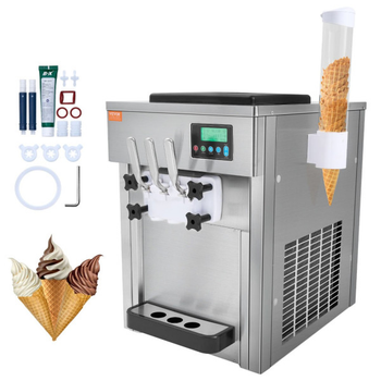 Фризер для морозива Vevor 1800W / 20-28 літрів/годину / 3 смаки (BQL-7220T)