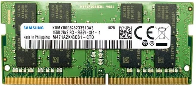 Samsung 16GB DDR4 SO-DIMM 2666MHz CL19 1.2V Non-ECC Unbuffered (M471A2K43CB1-CTD) — оперативна пам'ять для ноутбука