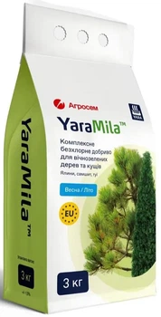 Добриво для вічнозелених дерев та кущів Весна-Літо YaraMila 3 кг