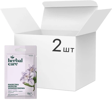 Упаковка масок для лица Herbal Care против морщин Пептиды и орхидея 7 г х 2 шт (5900117982822)