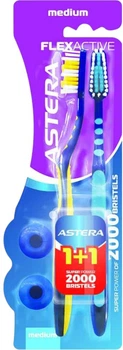 Зубна щітка Astera Flex Active 1 + 1 Medium (3800046571109)