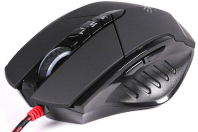Мишка A4Tech V7MA Bloody Black Holeless Чорно-червоний
