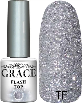 Финишное покрытие Топ Грейс GRACE Top Flash 8 мл, серебристый