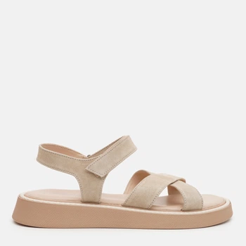 Женские сандалии замшевые PARADIZE SHOES SAN-3800 39 Бежевые (ROZ6501012863)