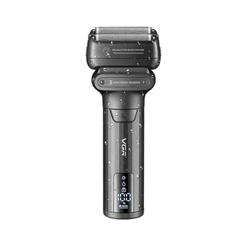 Электробритва мужская шейвер VGR V-368 Black с LED дисплеем аккумулятор 1400 мАч скорость 9000 об/мин (9110)