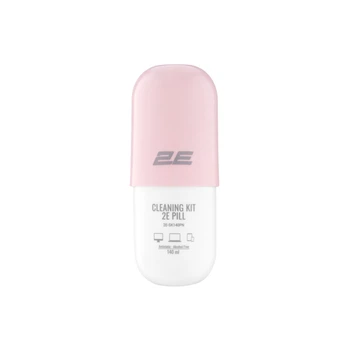 Спрей для очистки 2E PILL 140ml for office equipment +Microfibre 20 cm, white-pink (2E-SK140PN)