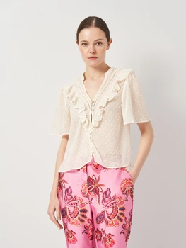 Блузка жіноча Zara 3359/825 XS Молочна (03359825712016)