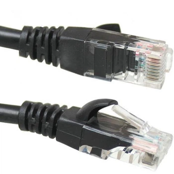Патчкорд RJ-45, UTP кат-5E, чёрный, 1м