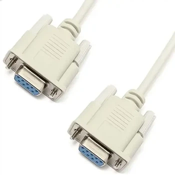 Шнур компьютерный Null modem гнездо DB 9pin - гнездо DB 9pin, диам.-5мм,1.3м