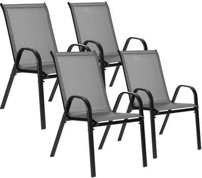 Набор садовых стульев ModernHome by Multistore SC-092KD Dark Gray 4 шт (5905817004898) 