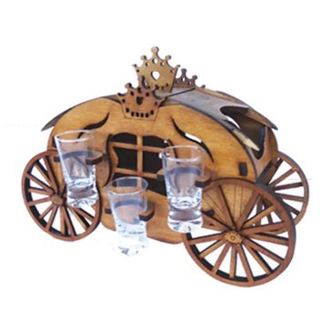 Мини-бар Slipo Карета со стопками 21x30x20см (B-009)