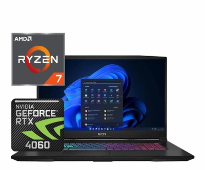 Ноутбук (2024) for gaming MSI Katana A15 AI R7-8845HS/ 64GB / 1TB/ Win11x Licensed/ RTX4060 / 15.6" 144Hz