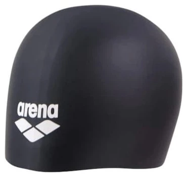 Шапочка для плавания Arena черная силиконовая для длинных волос унисекс для пловцов защита от воды