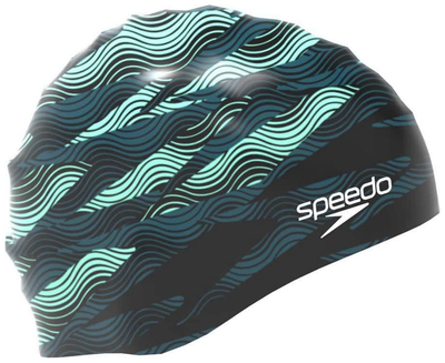 Шапка для плавання Speedo Slogan Prt Cap Au/Af/Am (8-0838516009) Чорно-Зелена (5059937796260)