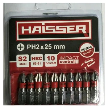 Набор бит Haisser PH2X25 мм (10шт) 81295