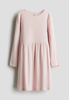 Сукня з джерсі в рубчик світло-рожева H&M 92см (400010729)