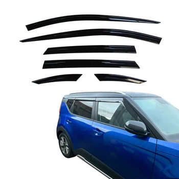 Дефлекторы окон ветровики Kia Soul 19- 6шт CLOVER КИА Соул АМ0054912