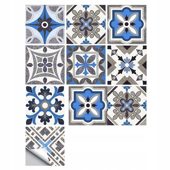 Самоклеящаяся ПВХ плитка Patchwork 20x20 см, 10 шт, водостойкие панели для стен и пола (0,4 м²) узор № 9