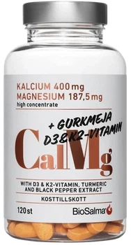 Кальцій & Магній + Куркумін, D3 & K2 BioSalma 120 таблеток