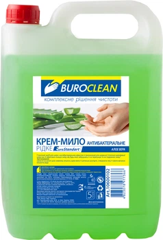 Крем-мило антибактеріальне Buroclean EuroStandart Алое вера 5 л (10600102)