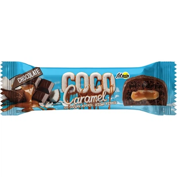 Батончик Coco Caramel без цукру, FitWin, 40 грам (Шоколад)
