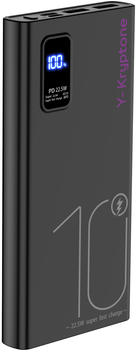 УМБ Y-Kryptone GT-19 10000 mAh 22.5W Black (YK-GT19-B)