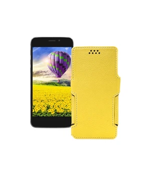 Чохол-книжка з екошкіри для телефону Impression ImSmart C501 Жовтий