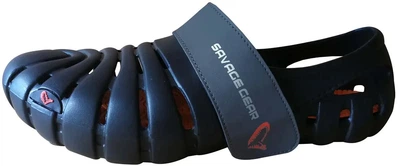 Сандалии Savage Gear Slippers 45 EVA для лодки, каяка, пляжа, закрытый носок Black