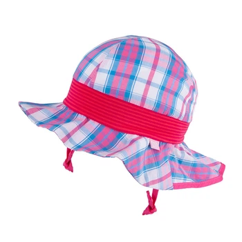 Панама дитяча з UV+50 tutu 03605 48-50 Біло-малинова з блакитним