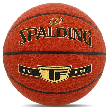 Баскетбольный мяч №7 SPALDING TF GOLD Композитная кожа для зала для улицы оранжевый 76857Z