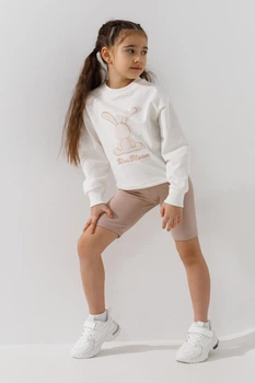 Велотреки однотонные для девочки Baby Show 9188 128 см Бежевый