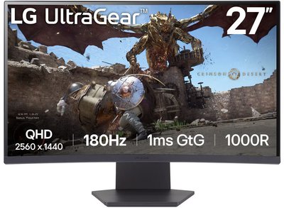 Монитор 27" LG Curved UltraGear 27GS60QC-B