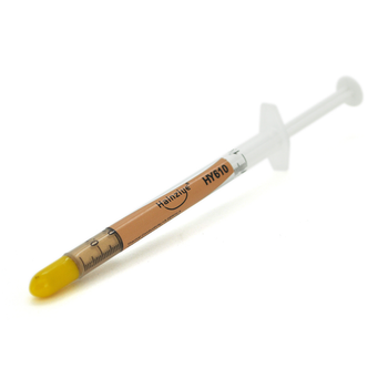 Термопаста теплопровідна паста термопровідна hy-610 0.5g шприц gold для відеокарти ноутбука