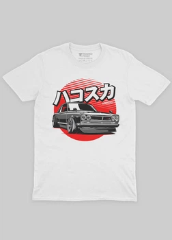 Футболка для хлопчика MODNO з авто-мото принтом "Hakosuka Classic" 134-140 см Білий (TS001-013-2-042-F-WHI-B)