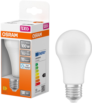 Світлодіодна лампа OSRAM SCLA100 13W 1521Lm 6500K E27 (4058075304277)