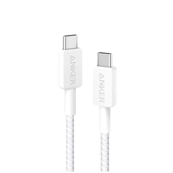 Кабель ANKER 322 USB-C to USB-C - 0.9m Nylon (Білий) (2000000193656)