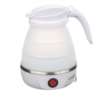 Силиконовый складной электрочайник silicon kettle Белый