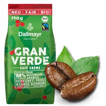 Кофе зерновой Dallmayr Gran Verde Cafe creme 100 % Bio Organic 750 г