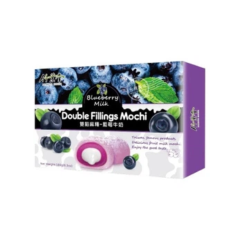 Пирожные моти Bamboo House Double Fillings Mochi Blueberry Milk 180 г