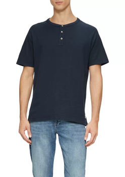 Футболка s.Oliver Waffle Henley Neck T-Shirt L Темно-синій 2161840-5852