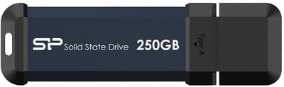 Внешний SSD накопитель 250Gb Silicon Power MS60 Blue (SP250GBUF3S60VPB)
